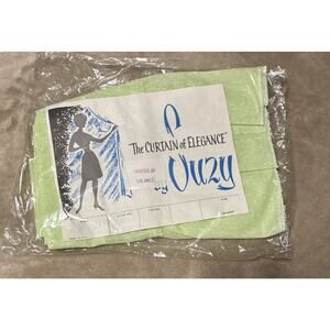 VTG Curtain of Elegance by Suzy MCM 50s 1950s Curtain Tier/Valance Lime Green